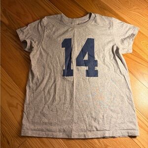 Brandy Melville Gray T-Shirt with 14 on Front